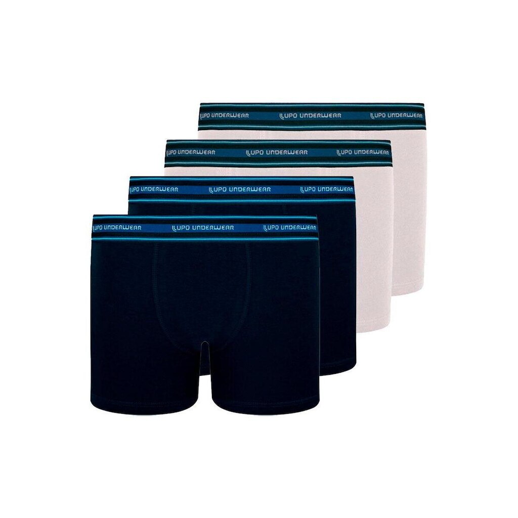Kit com 4 Cuecas Infantil Boxer Lupinho 141-003 Branco