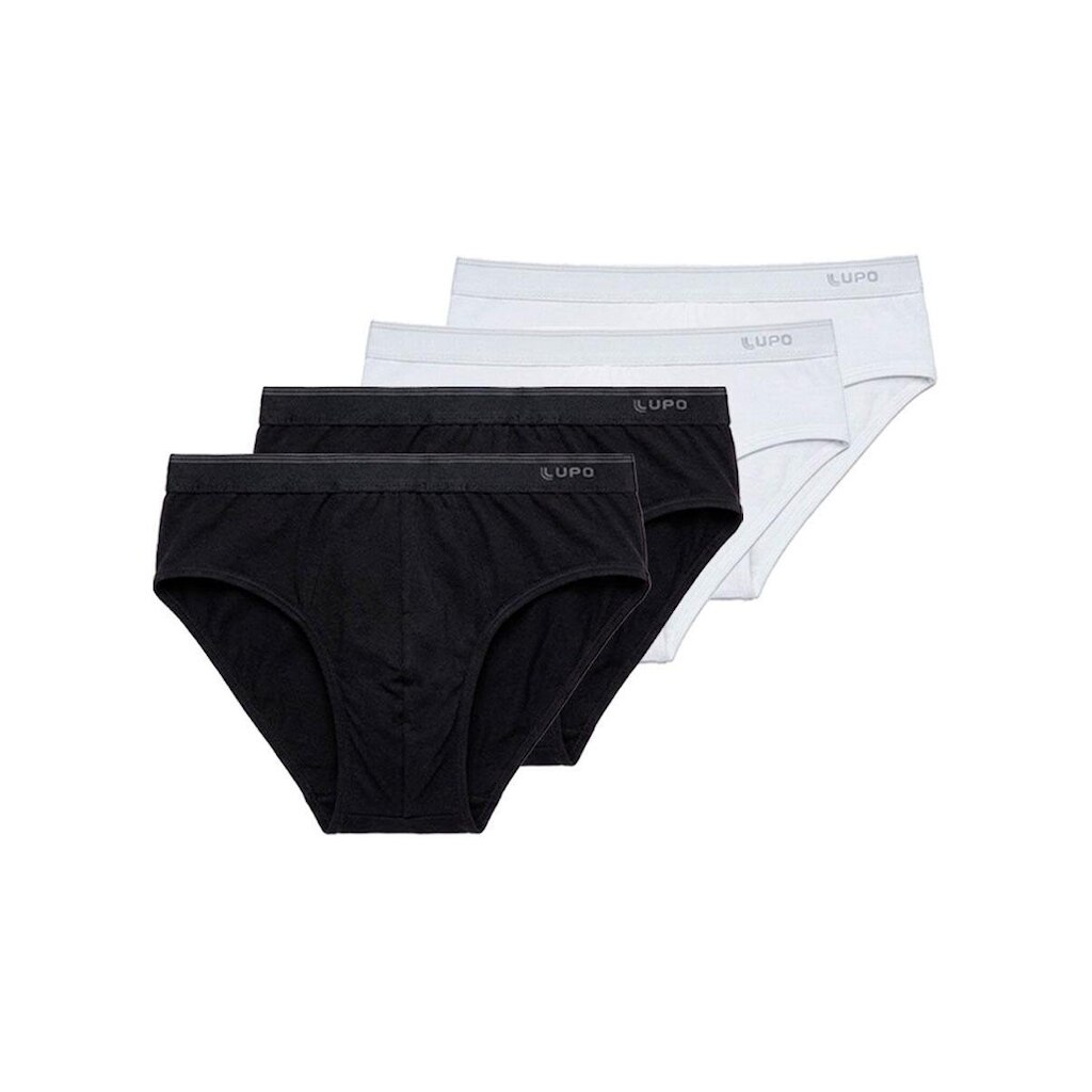 Kit com 4 Cuecas Slip Lupo 485-003