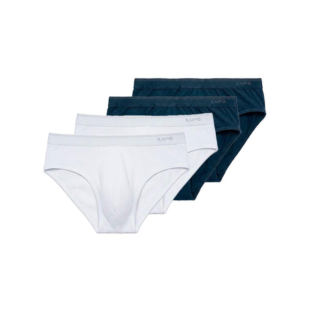 Kit com 4 Cuecas Slip Lupo 485-003