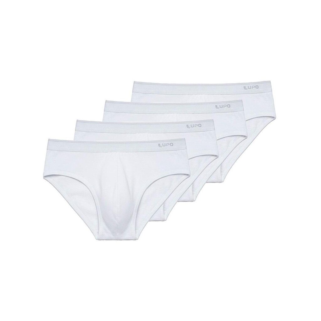 Kit com 4 Cuecas Slip Lupo 485-003