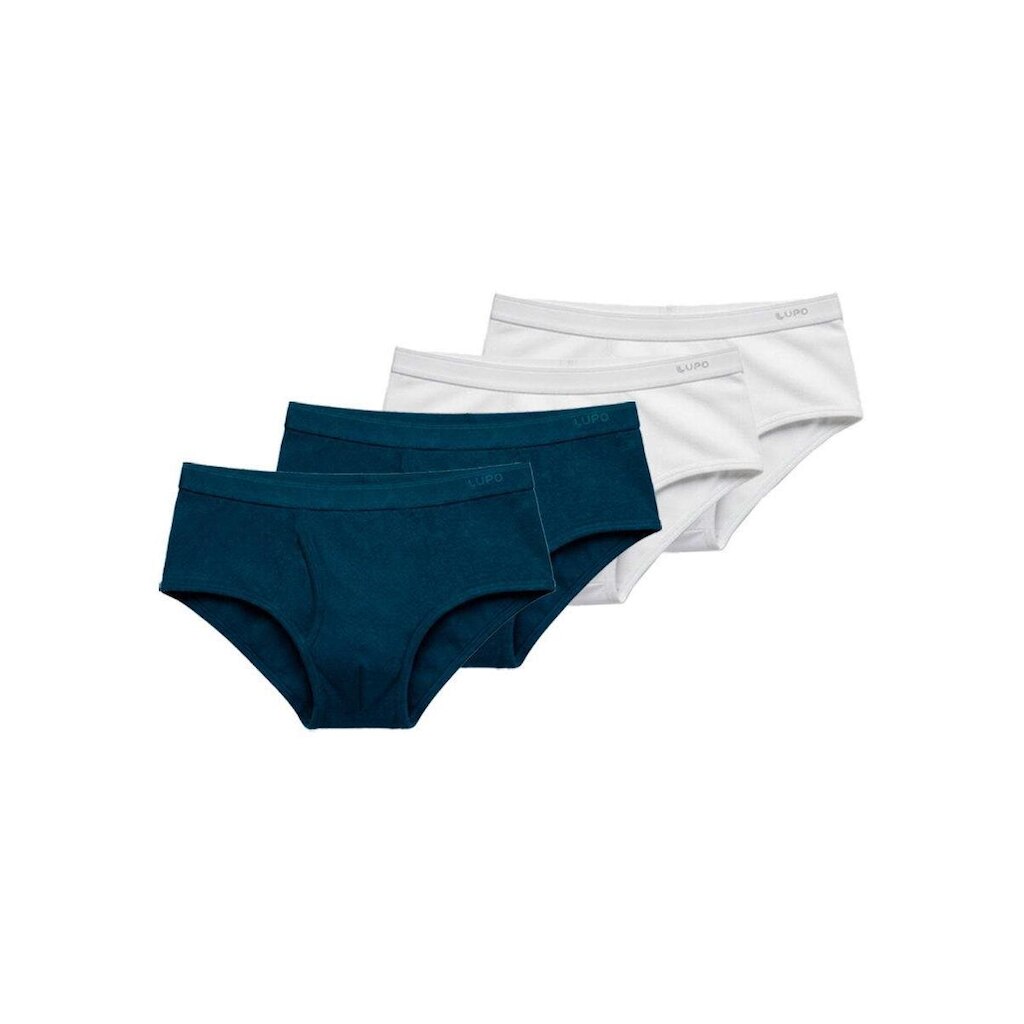 Kit com 4 Cuecas Slip Lupo com Abertura 546-003