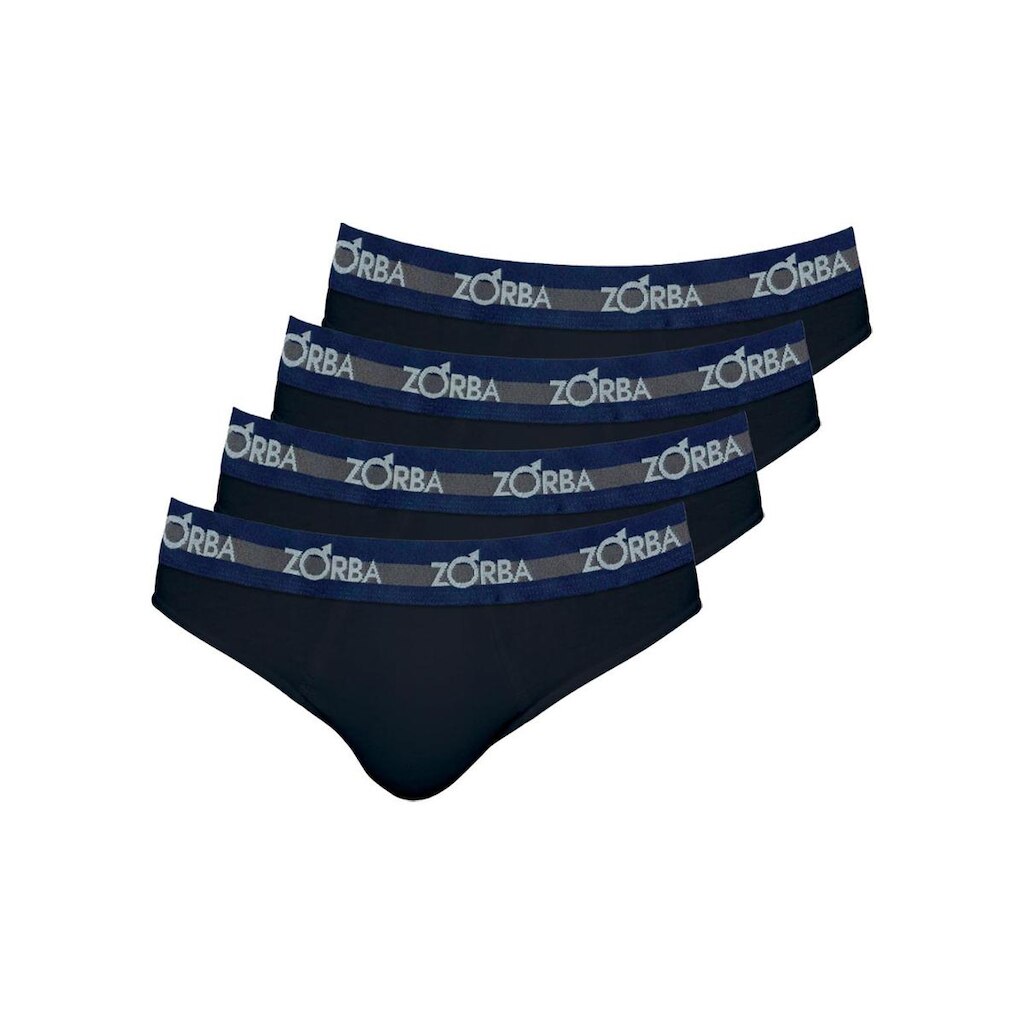 Kit com 4 Cuecas Slip Zorba 0764 Preto