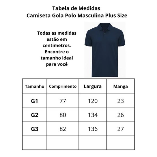 Kit Com 5 Camisetas Gola Polo Piquet 100% Algodao Plus Size