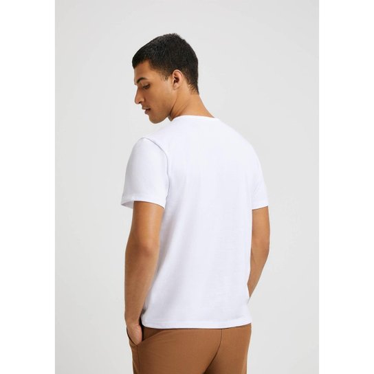 Kit Com 5 Camisetas Masculinas Básicas Slim