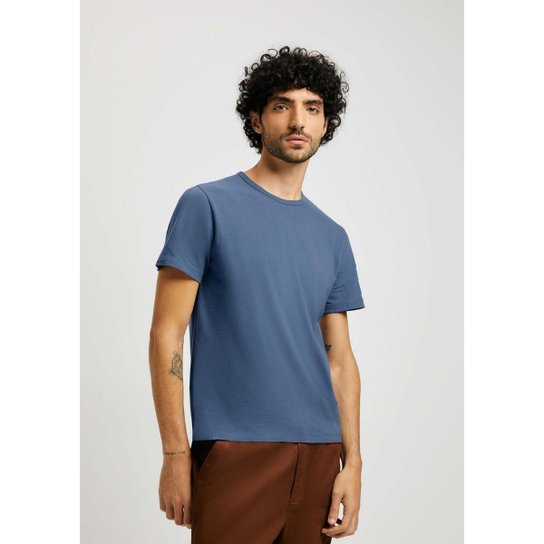 Kit Com 5 Camisetas Masculinas Básicas Slim