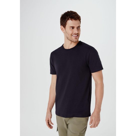 Kit Com 5 Camisetas Masculinas Básicas Slim