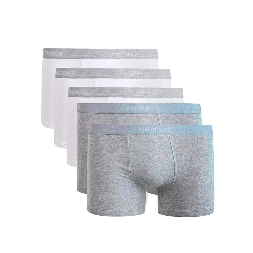 Kit com 5 Cuecas Boxer Hering 77qu Cinza