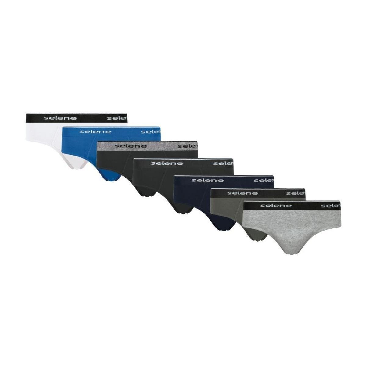 Kit Com 6 Cuecas Adulto Modelo Slip Masculino Com Elástico 30 MM Lisa Fabricada Em Algodão Selene Menor preço em Kit Com 6 Cuecas Adulto Modelo Slip Masculino Com Elástico 30 MM Lisa Fabricada Em Algodão Selene