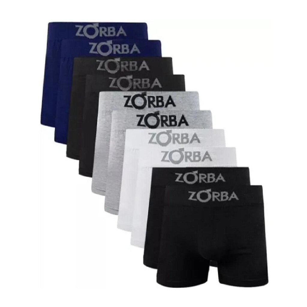 Kit Com 6 Cuecas Boxer Algodão Sem Costura Zorba 781