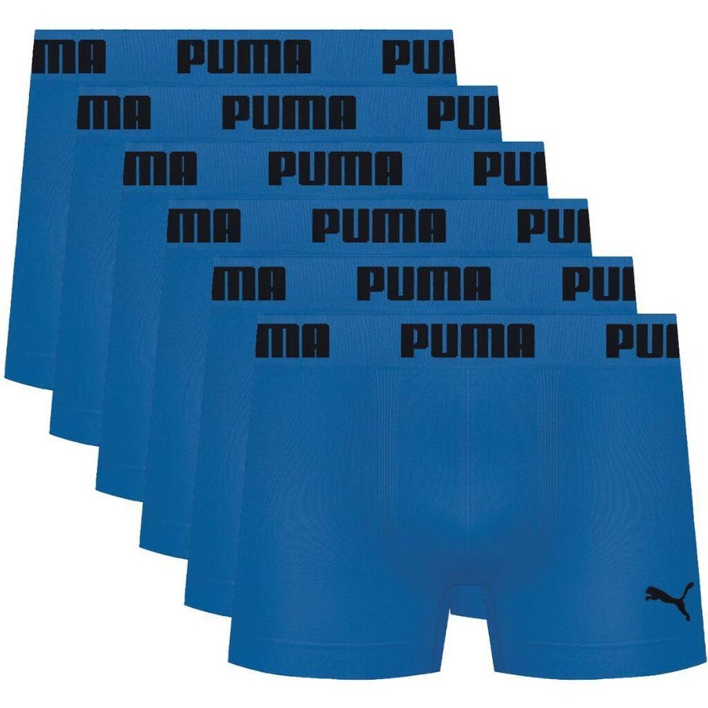 Kit Com 6 Cuecas Boxer Box Sem Costura Masculina Adulta Microfibra Puma
