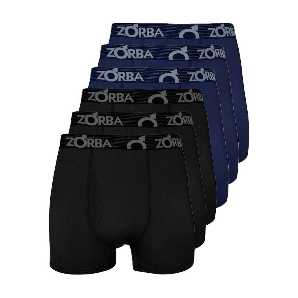 Kit com 6 Cuecas Boxer com Abertura Zorba 848