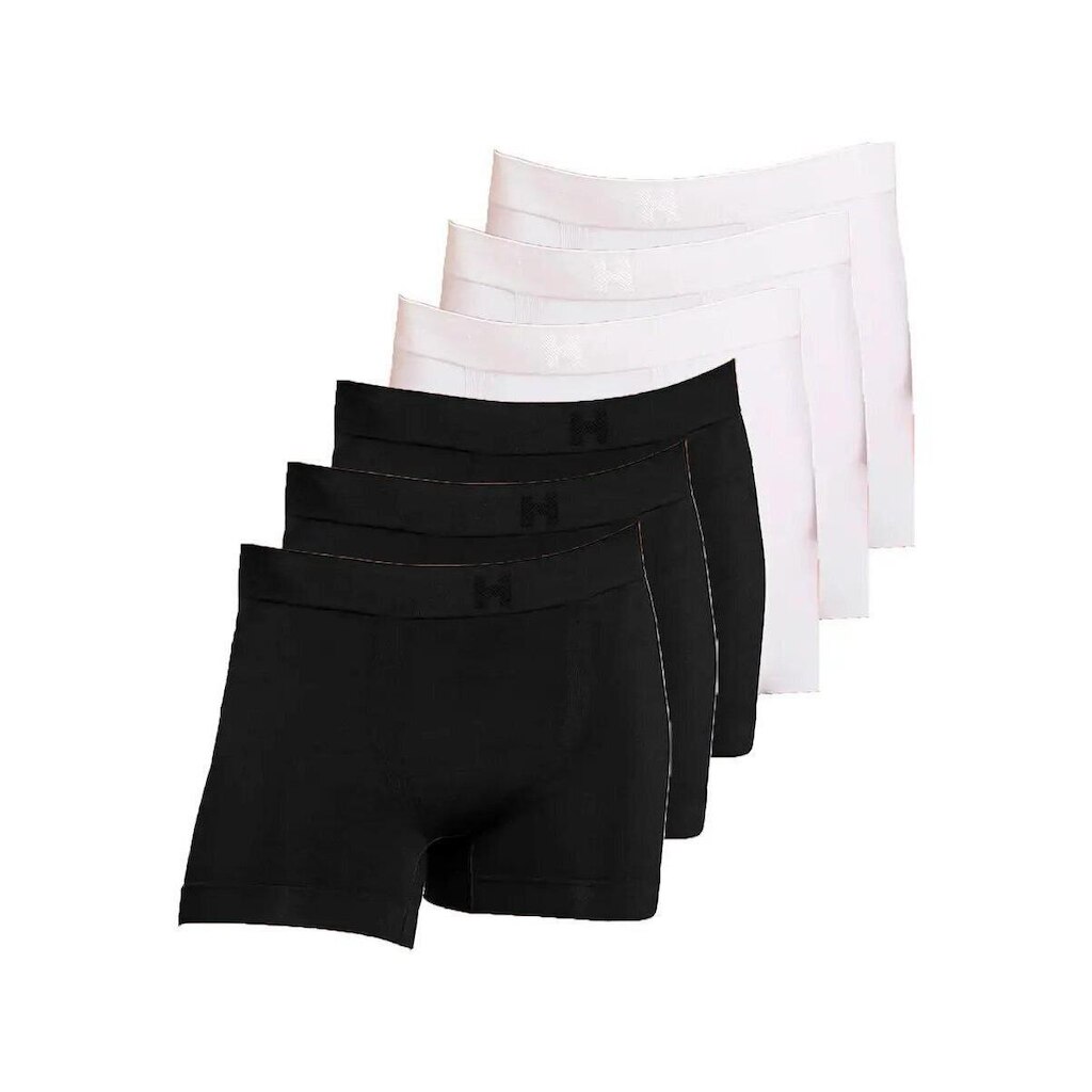 Kit com 6 Cuecas Boxer Hope Smc61020 Preto