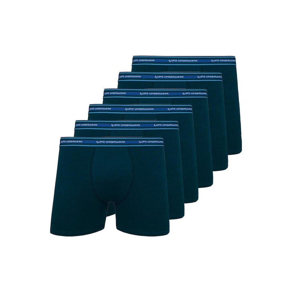 Kit com 6 Cuecas Boxer Lupo 523-003 Azul Marinho