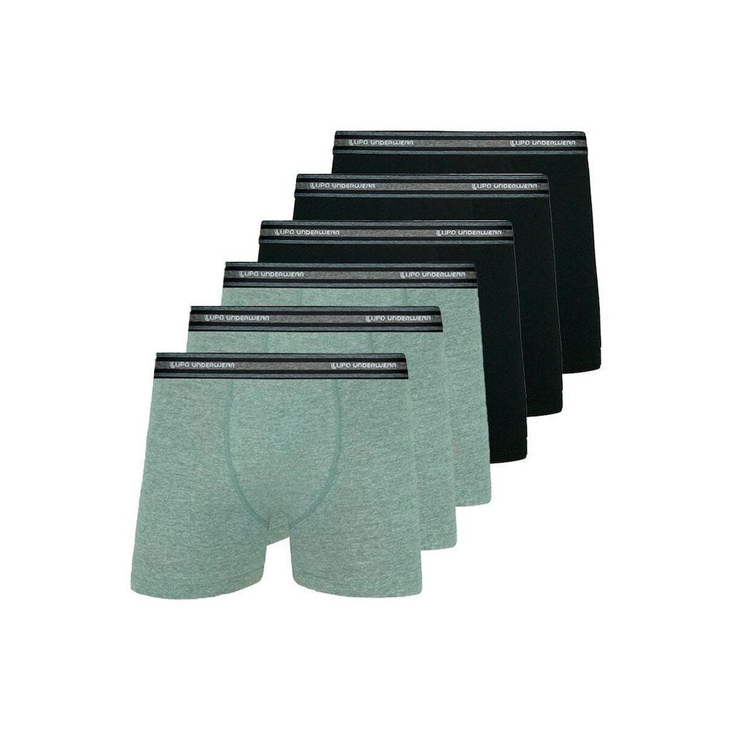 Kit com 6 Cuecas Boxer Lupo 523-088 Cinza
