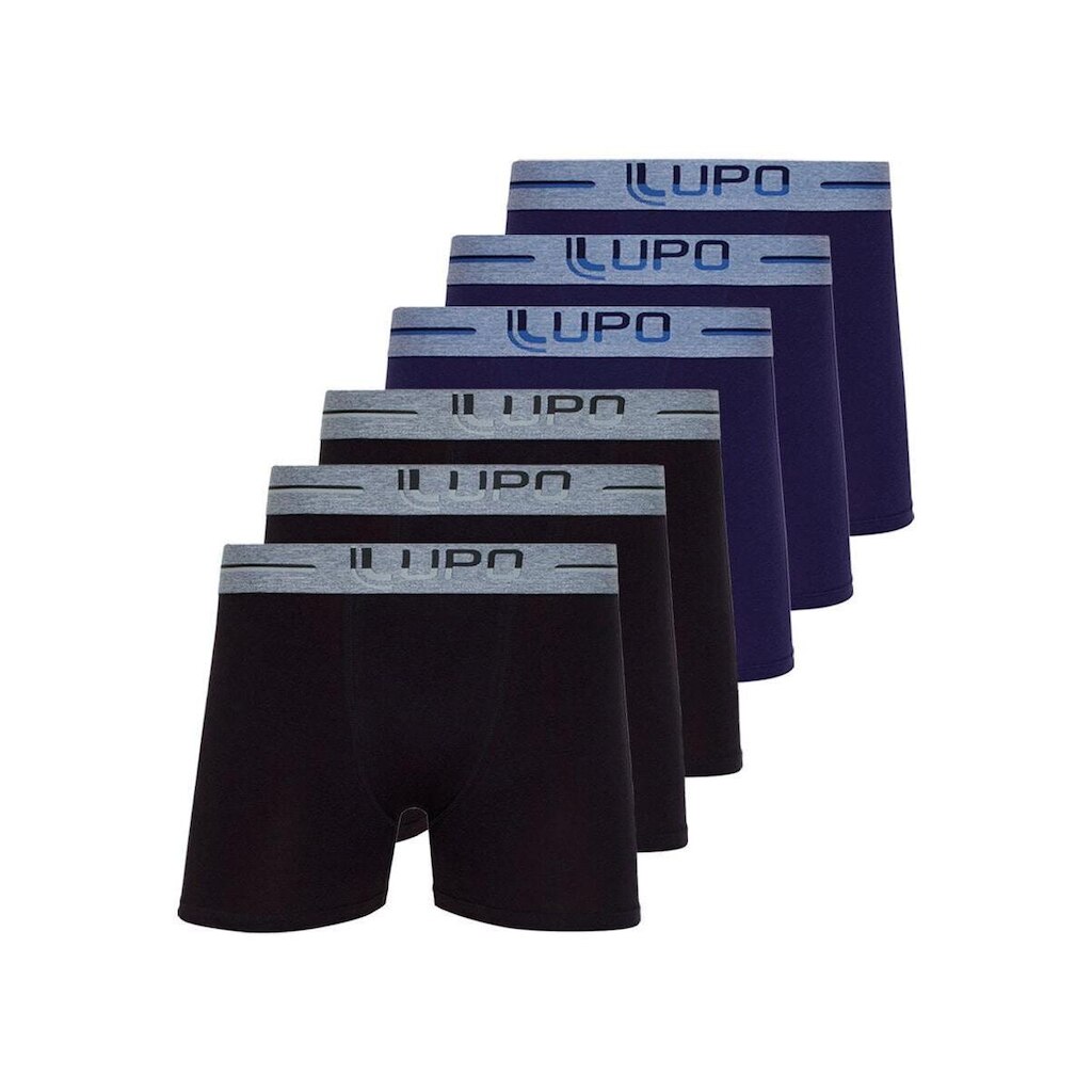 Kit com 6 Cuecas Boxer Lupo 784-016