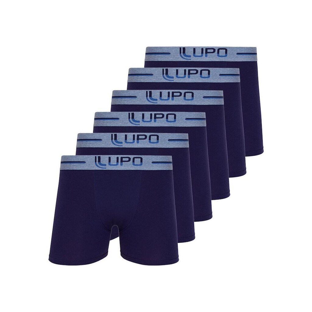 Kit com 6 Cuecas Boxer Lupo 784-016