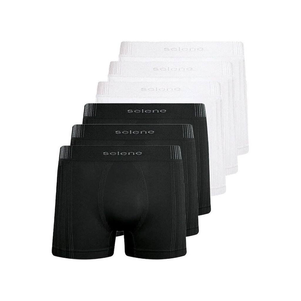 Kit com 6 Cuecas Boxer Selene 11070-002/003/440 Cinza