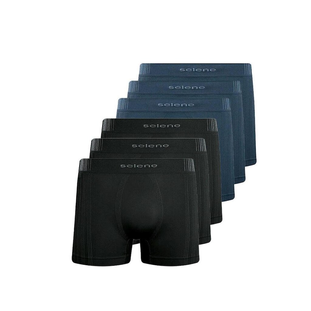 Kit com 6 Cuecas Boxer Selene 11070-002/003/440 Cinza