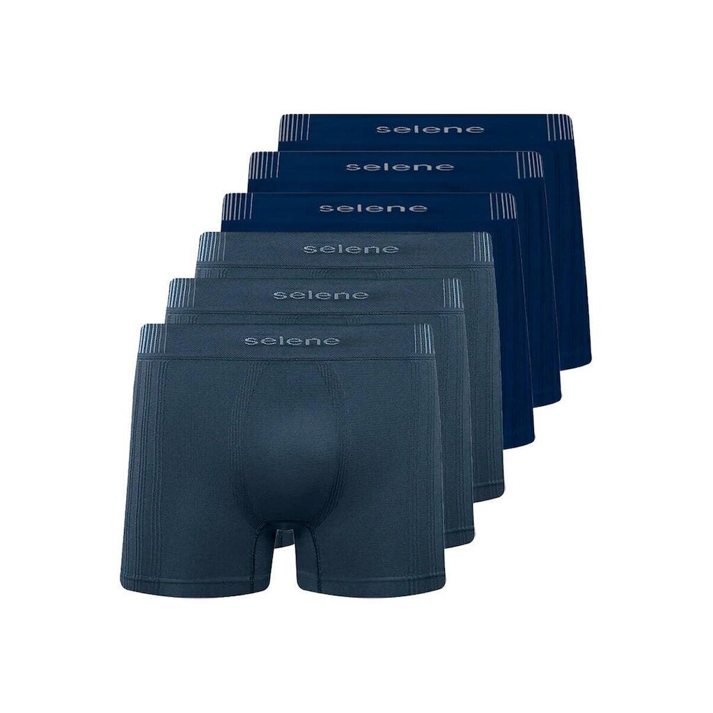 Kit com 6 Cuecas Boxer Selene 11070-002/003/440 Cinza