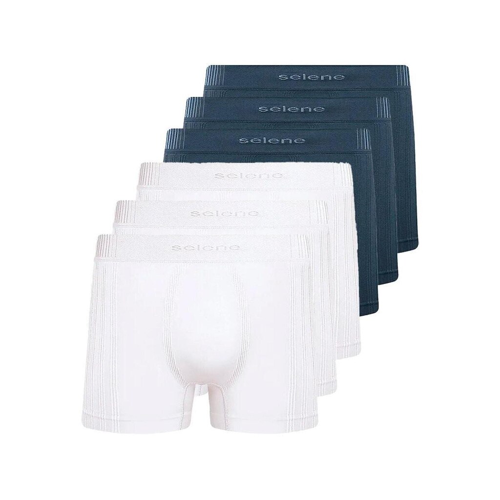 Kit com 6 Cuecas Boxer Selene 11070-002/003/440 Cinza