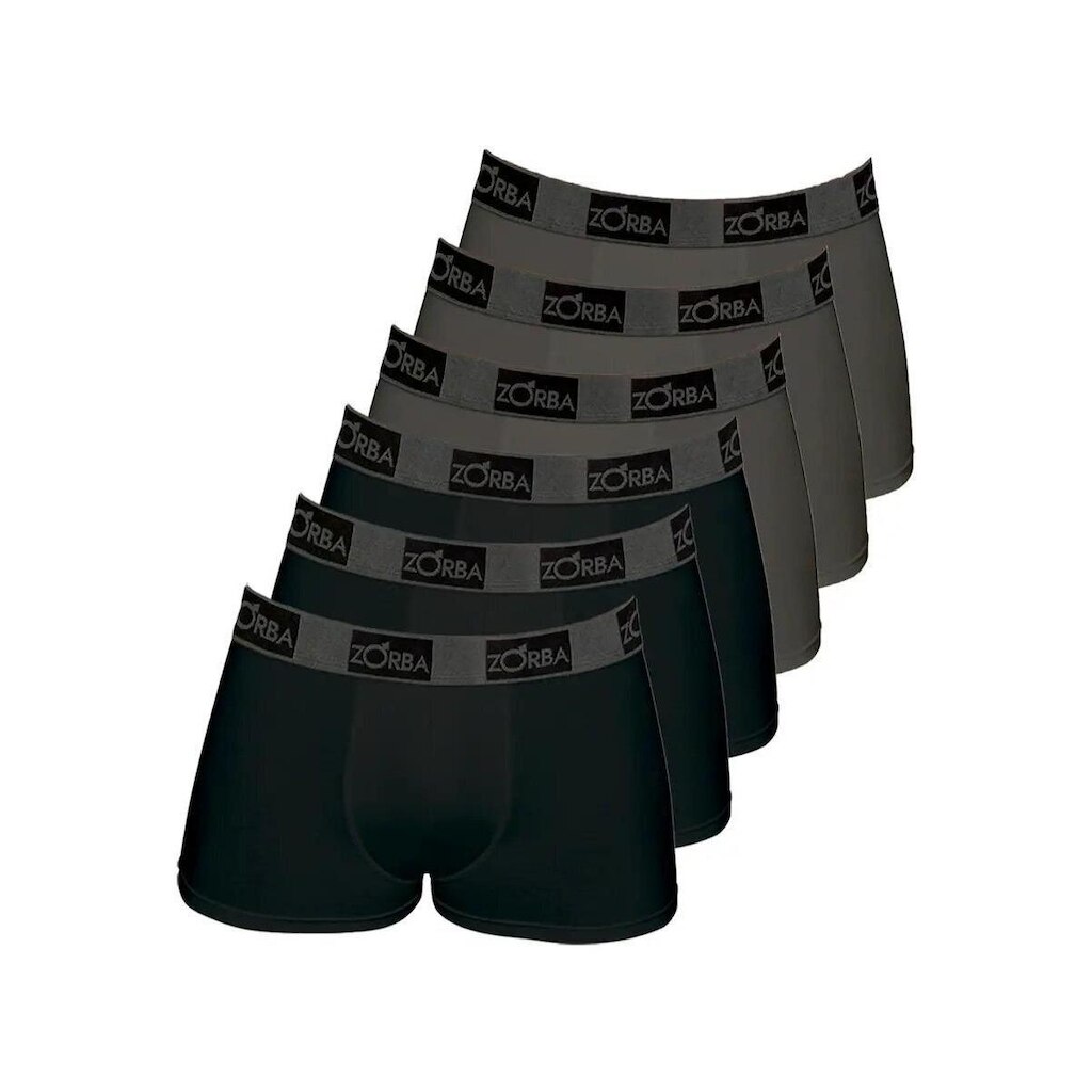 Kit com 6 Cuecas Boxer Zorba 717 Cinza