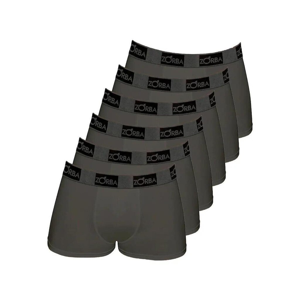 Kit com 6 Cuecas Boxer Zorba 717 Cinza