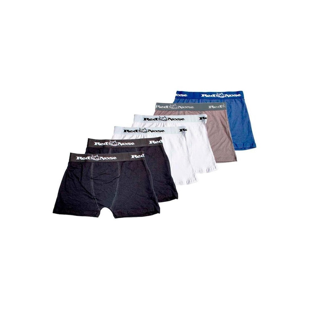 Kit com 6 Cuecas Cueca Boxer Red Nose 320 Preto