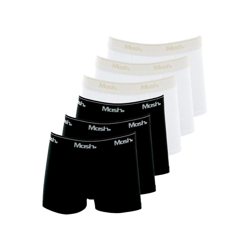Kit com 6 Cuecas Infantil Boxer Mash 190.03 Preto
