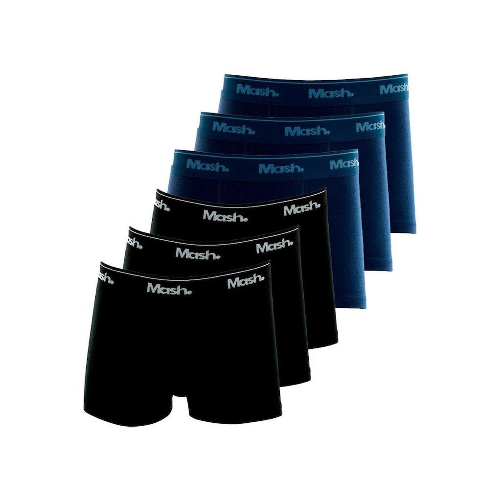 Kit com 6 Cuecas Infantil Boxer Mash 190.03 Preto