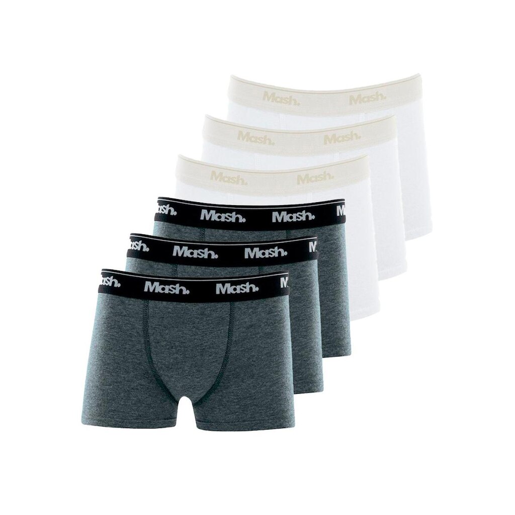Kit com 6 Cuecas Infantil Boxer Mash 190.03 Preto