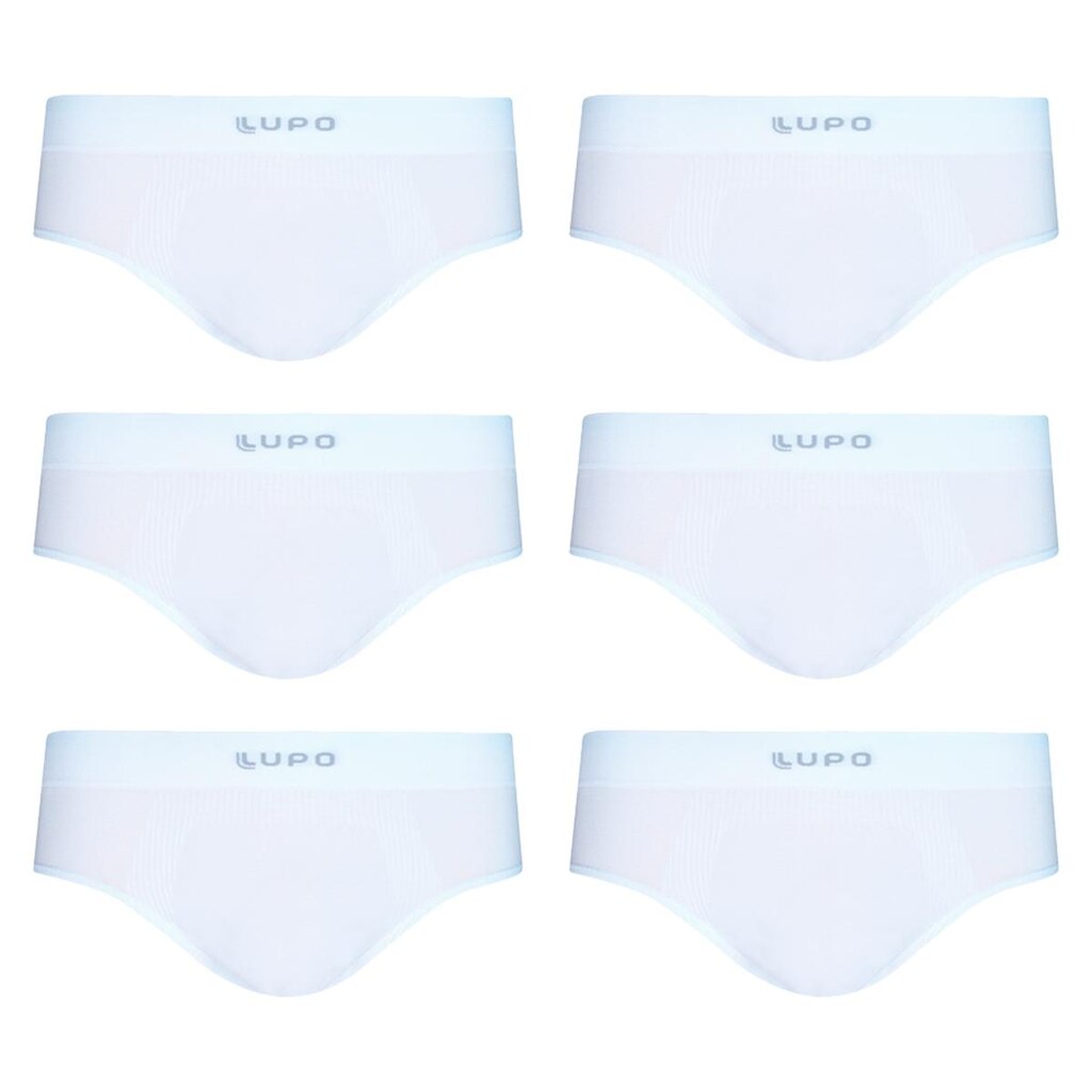 Kit Com 6 Cuecas Lupo Slip Micromodal 681-001