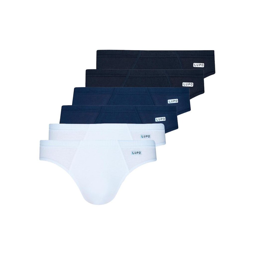 Kit com 6 Cuecas Slip Lupo 515-089 Cinza