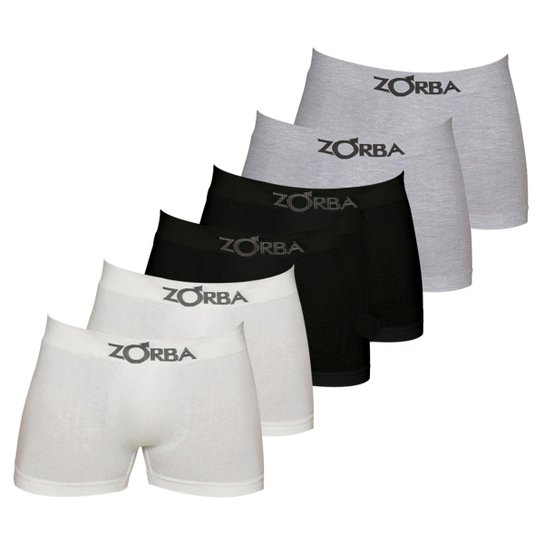 Kit Com 6 Cuecas Zorba Boxer  Masculino - Branco+Preto é ruim? Kit Com 6 Cuecas Zorba Boxer  Masculino - Branco+Preto é boa?