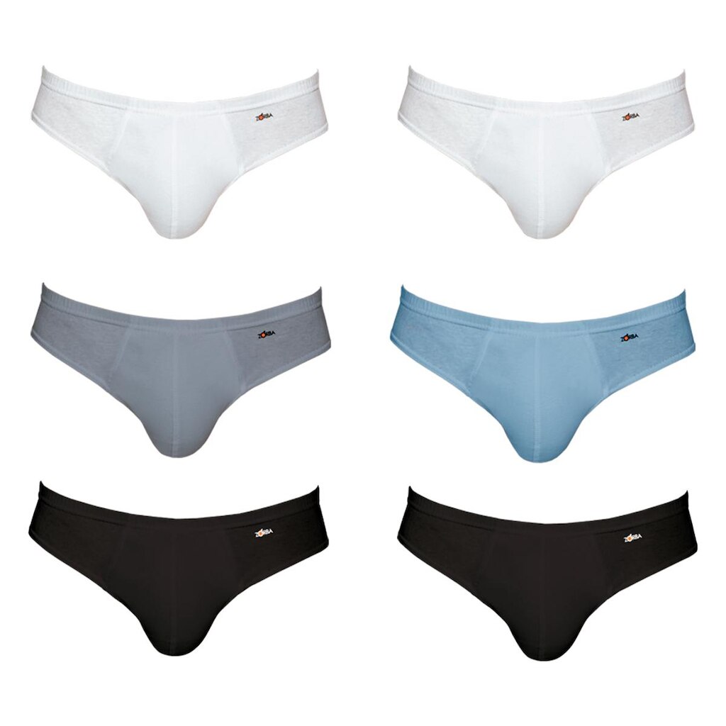 Kit Com 6 Cuecas Zorba Slip  Masculino