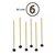 Kit Com 6 Estacas De Agilidade Com Base 1,60 Rythm - Marrom