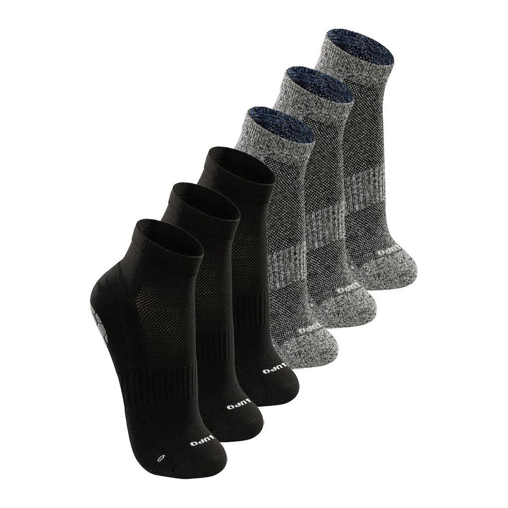 Kit com 6 Pares de Meias Antiderrapante Pilates Lupo 3310-003