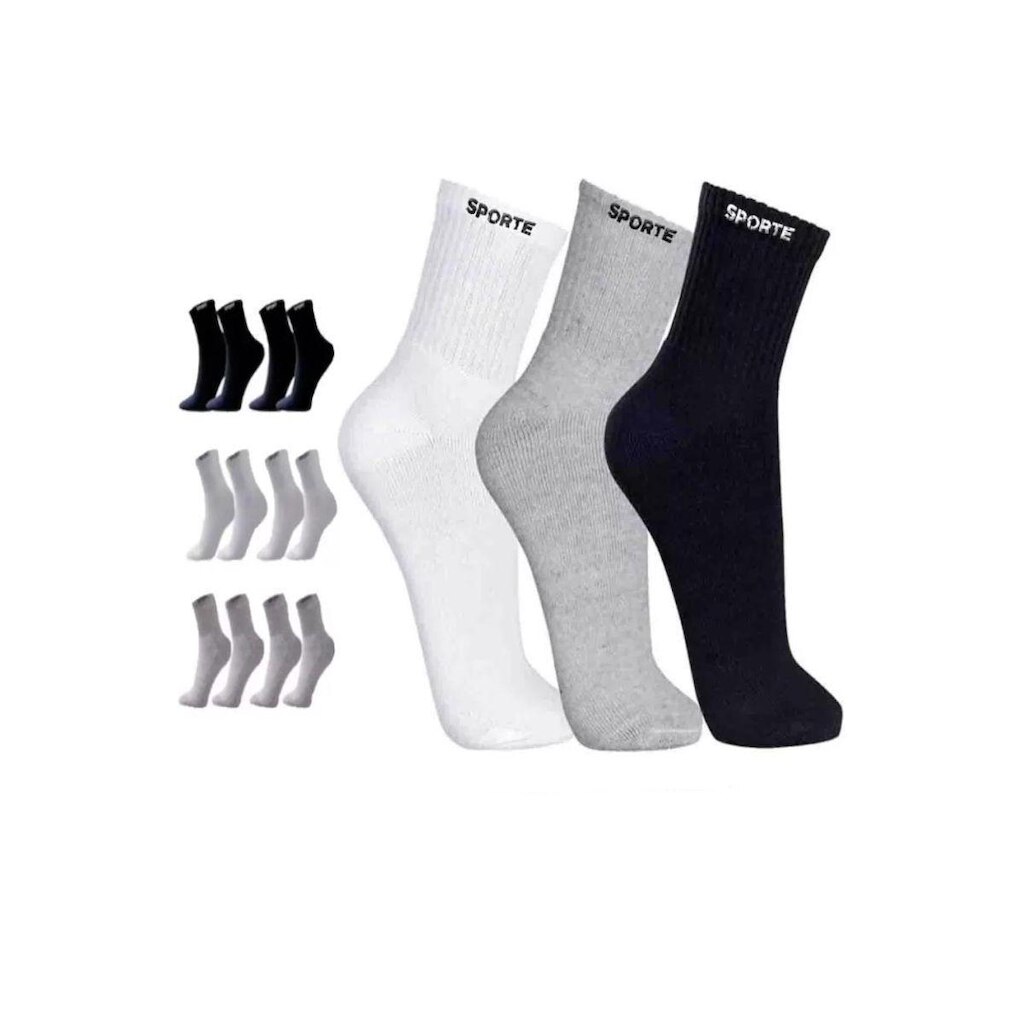 Kit com 6 Pares de Meias Cano Longo - Sport