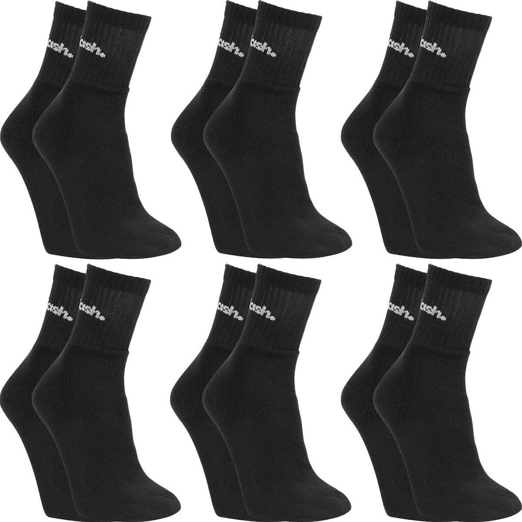 Kit Com 6 Pares De Meias Esportivas Mash Em Algodão Cano Médio