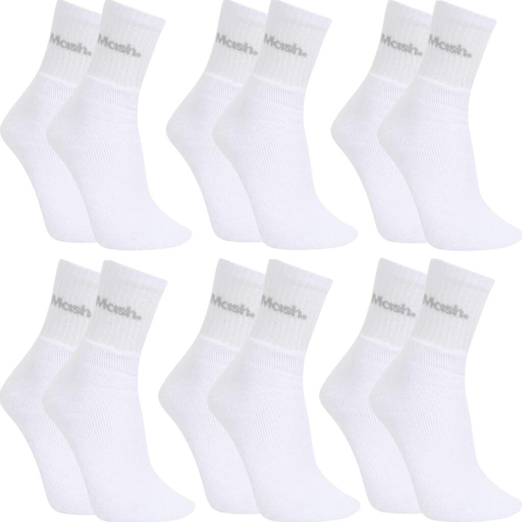 Kit Com 6 Pares De Meias Esportivas Mash Em Algodão Cano Médio