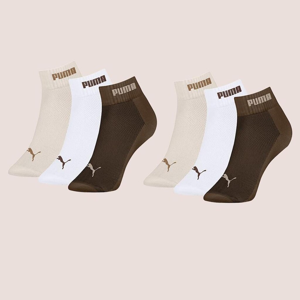 Kit Com 6 Pares De Meias Femininas Puma Cano Baixo