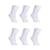 Kit Com 6 Pares de Meias Sociais Microfibra - - Branco
