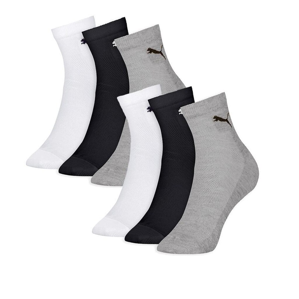 Kit Com 6 Pares Meias Cano Médio Algodão Puma Esporte Masculina
