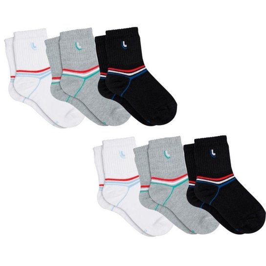 Kit Com 6 Pares Meias Lupo Kids Cano Médio Infantil Algodão - Sortido é ruim? Kit Com 6 Pares Meias Lupo Kids Cano Médio Infantil Algodão - Sortido é boa?