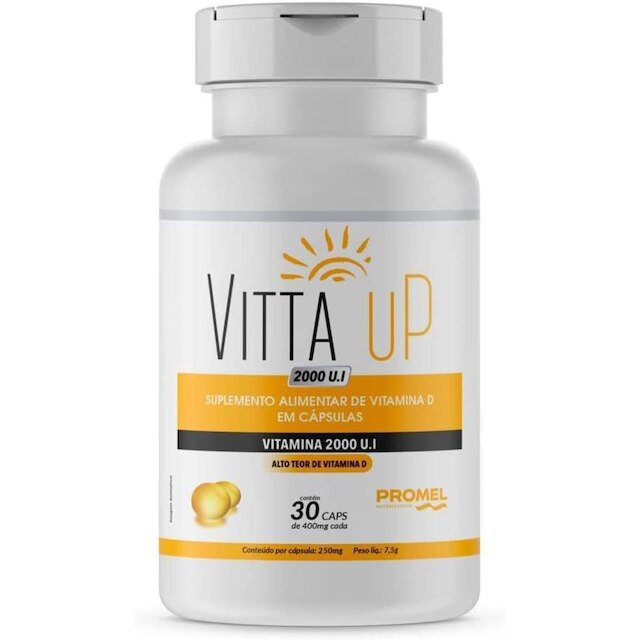 Kit Com 6 Vitamina D 2000 U.I 30 Capsulas de 500mg Promel - Branco ...