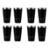 Kit com 8 Copos Térmicos Pullo Fun 480ML Preto - Preto