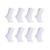 Kit Com 8 Pares de Meias Sociais Microfibra - - Branco