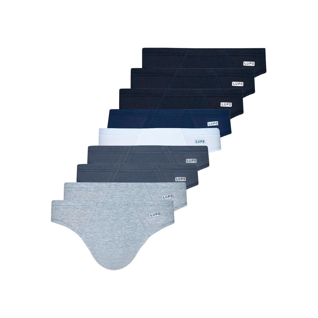 Kit com 9 Cuecas Slip Lupo 515-089 Preto