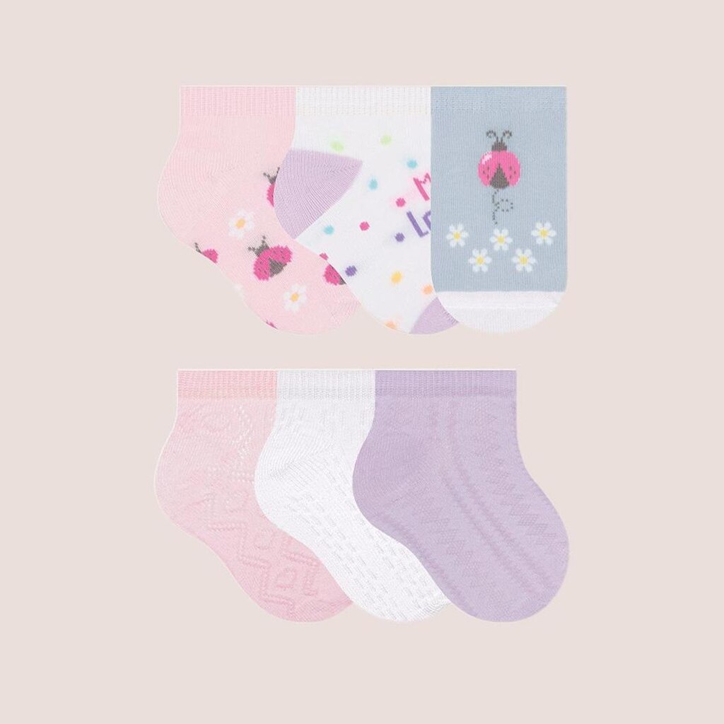 Kit Com 9 Pares Meias Kids Cano Baixo Lisas Selene