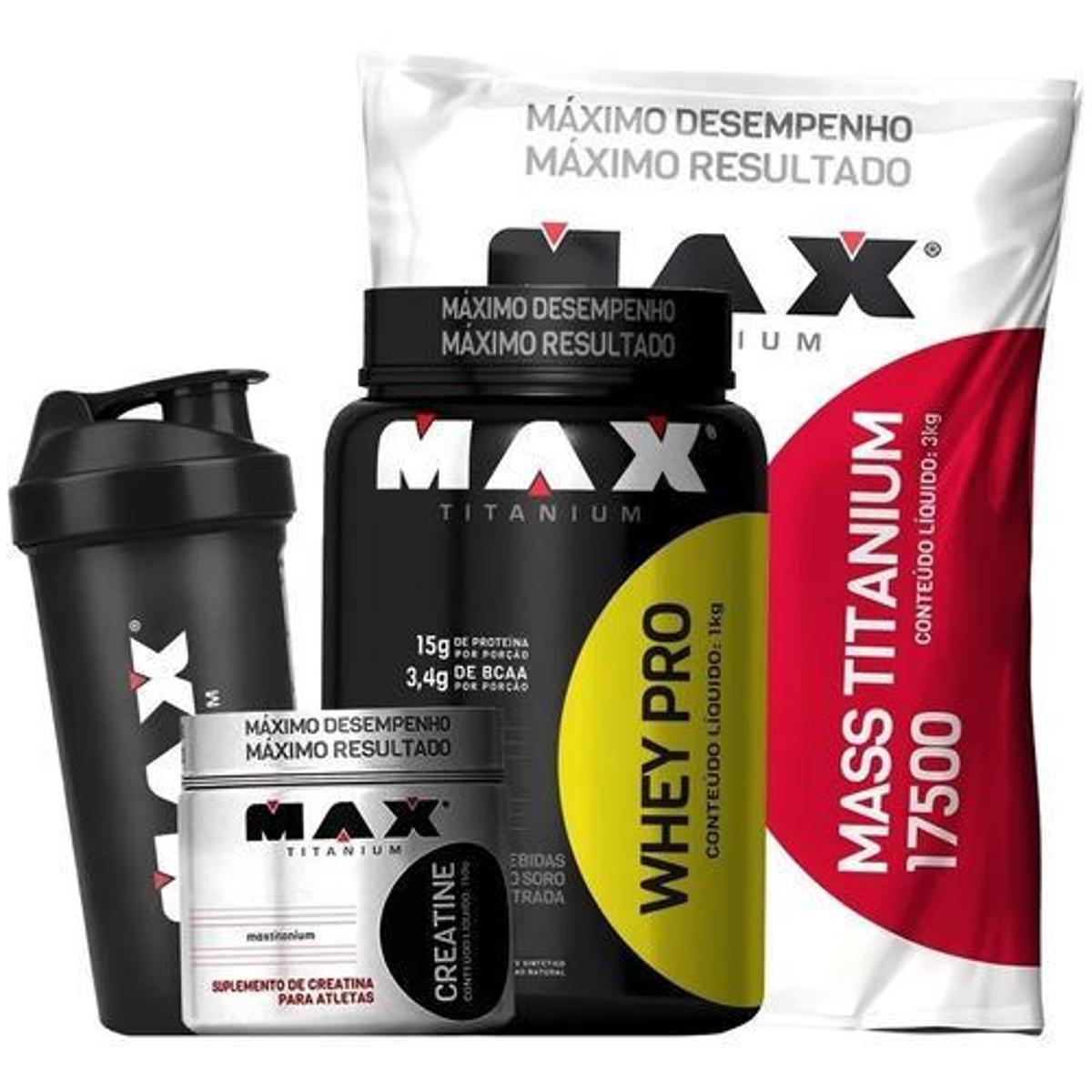 Kit Combo Explosão Muscular Max titanium ganho de massa muscular. Menor preço em Kit Combo Explosão Muscular Max titanium ganho de massa muscular.