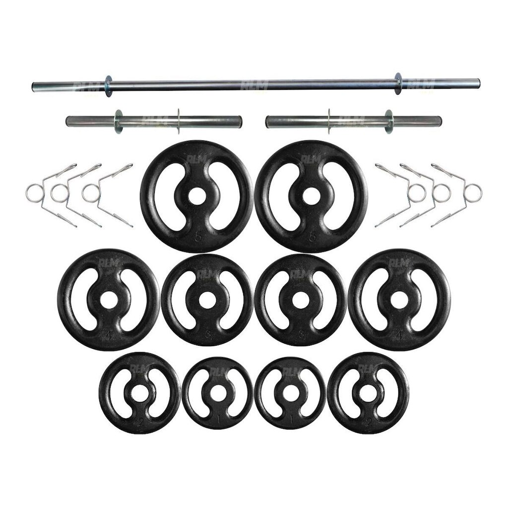 Kit Completo Para Fitness Anilhas e Barras